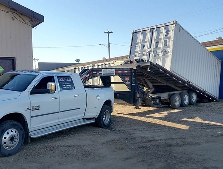 Shipping container transport and delivery equipment