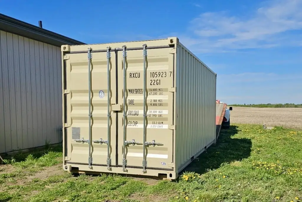 20ft steel shipping container with double cargo doors