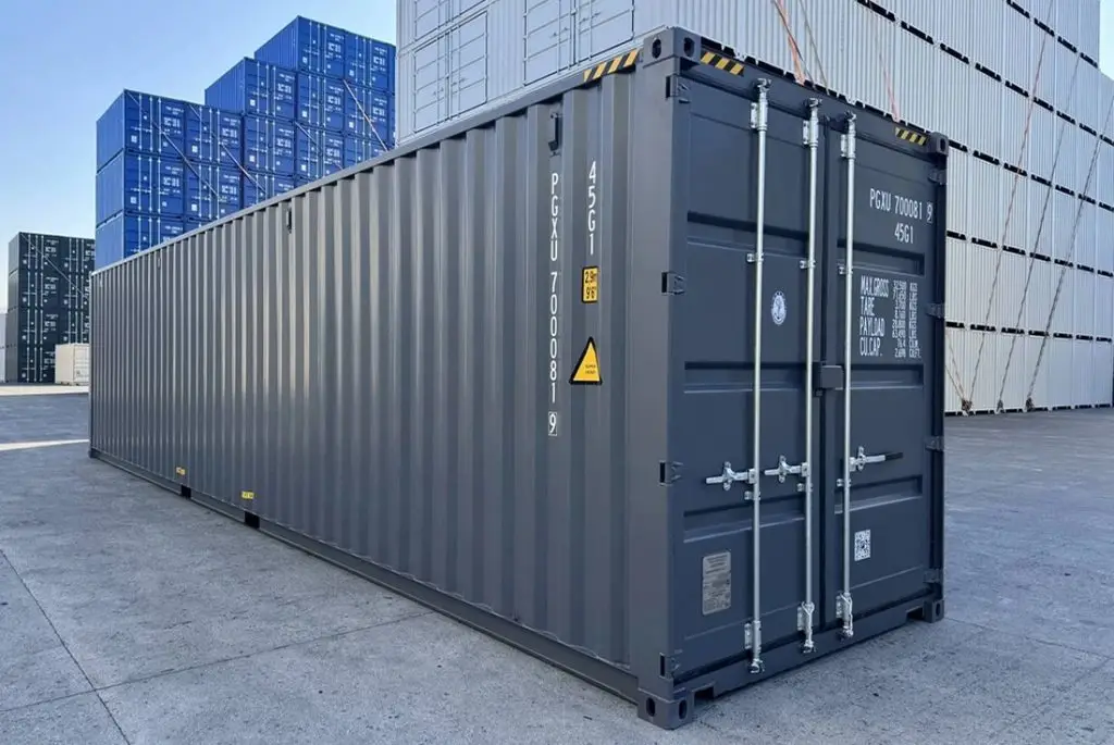 New 40ft steel shipping container for secure commercial storage
